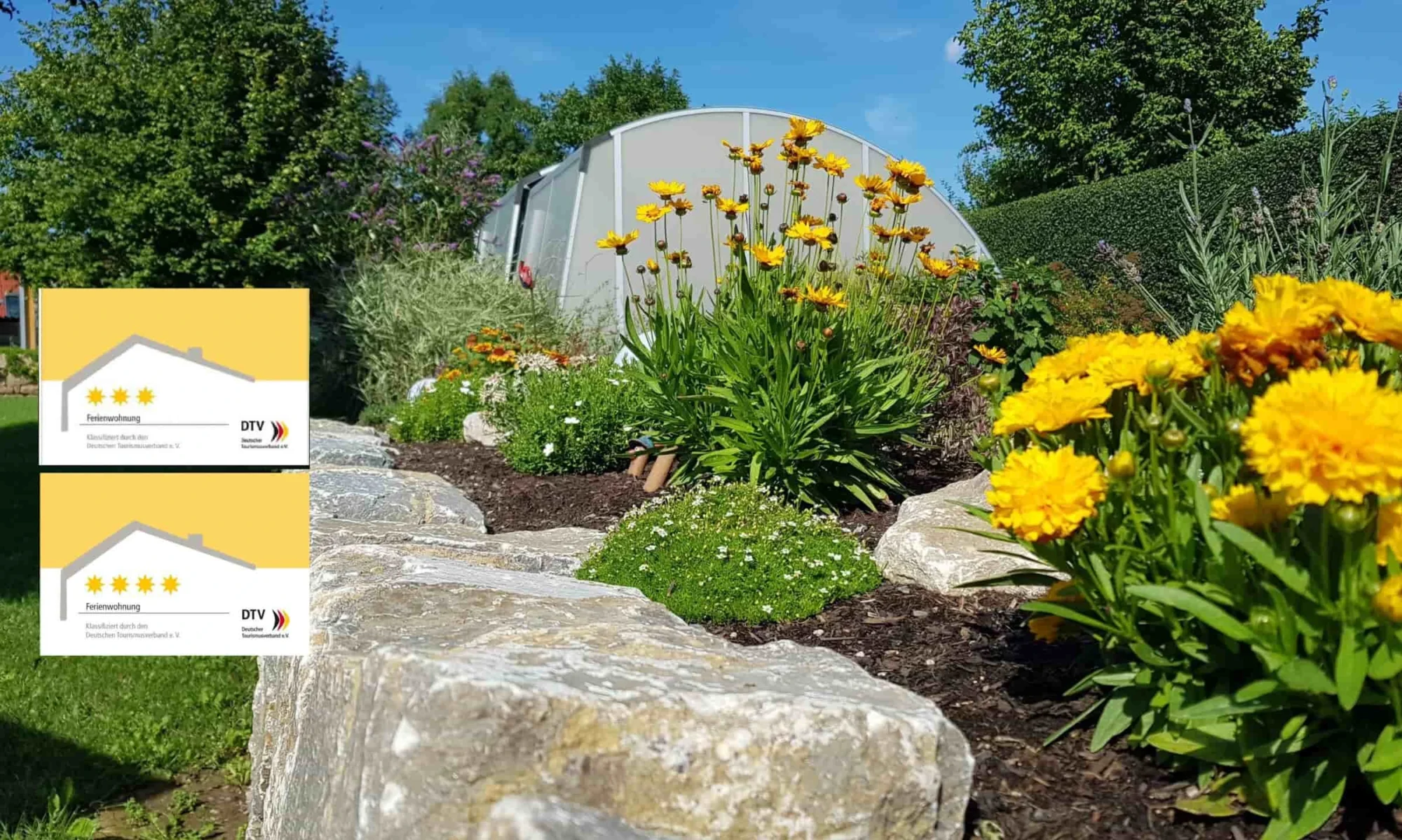 Garden View with review stars